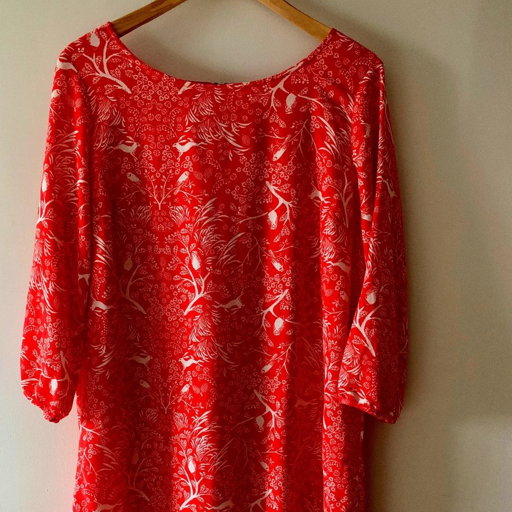 OLD NAVY | Orange dress with cute forest pattern, NWT